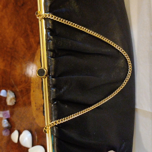 Vintage black leather clutch from The Denver - Picture 4 of 10